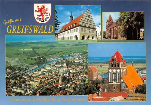 Greifswald Rathaus Jakobikirche Altstadt Marienkirche gl2002 172.166