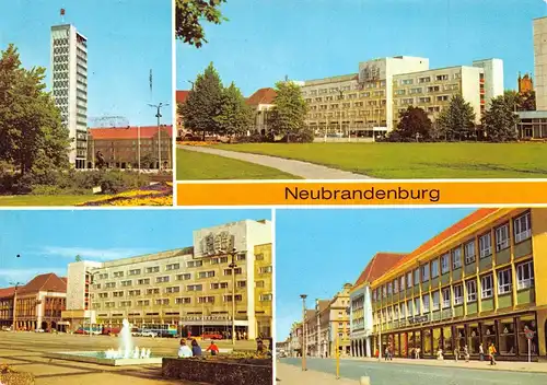 Neubrandenburg Hochhaus Hotel Centrum-Warenhaus gl1982 172.130
