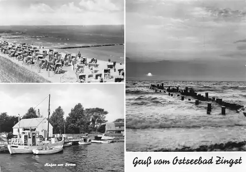 Ostseebad Zingst Strand Hafen am Strom Meer glca.1980 172.238