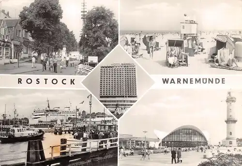 Rostock-Warnemünde Stadtpartie Strand Hafen glca.1980 172.281