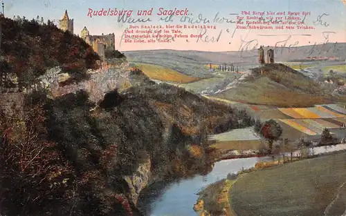 Rudelsburg und Saaleck Panorama gl1938 172.477