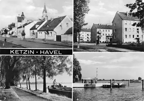 Ketzin (Havel) Straßenpartien Neubauten Promenade Fähre gl1976 172.615