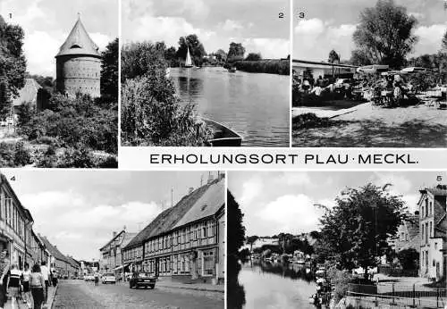 Plau 5 Teilansichten Mehrbildkarte gl1980 172997