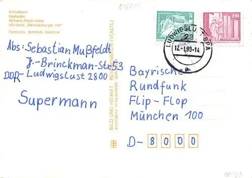 Ludwigslust Mehrbildkarte 4 Ansichten gl1990 173009