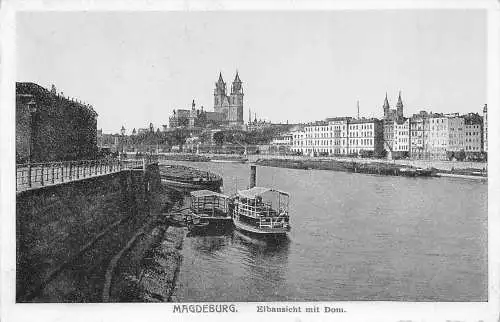 Magdeburg Elbansicht mit Dom ngl 173026