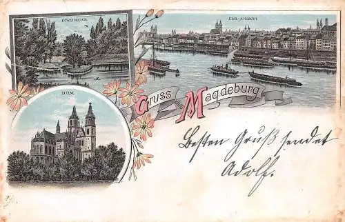 Magdeburg Litho Mehrbildkarte gl1897 173032