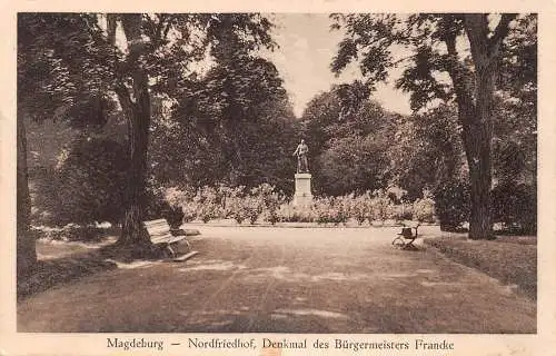 Magdeburg Nordfriedhof Denkmal des Bürgermeisters Francke ngl 173054