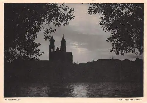 Magdeburg Der Dom am Abend ngl 173046