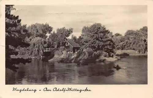 Magdeburg am Adolf Mittagsee gl1955 173087