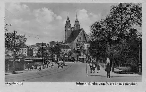 Magdeburg Johanniskirche vom Werder aus gesehen gl 173091