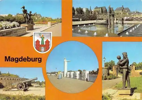 Magdeburg Mehrbildkarte Teilansichten gl1981 173108