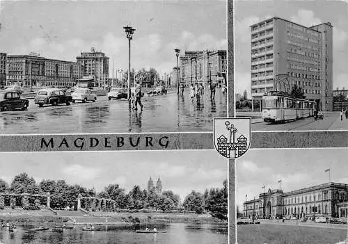 Magdeburg Mehrbildkarte Teilansichten gl1964 173118