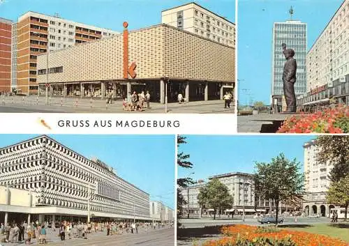 Magdeburg Mehrbildkarte Teilansichten gl1980 173111