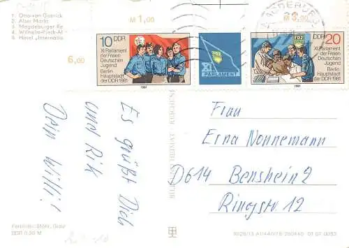 Magdeburg Mehrbildkarte Teilansichten gl1981 173125