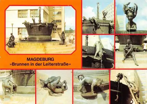 Magdeburg Brunnen in der Leiterstraße ngl 173.148