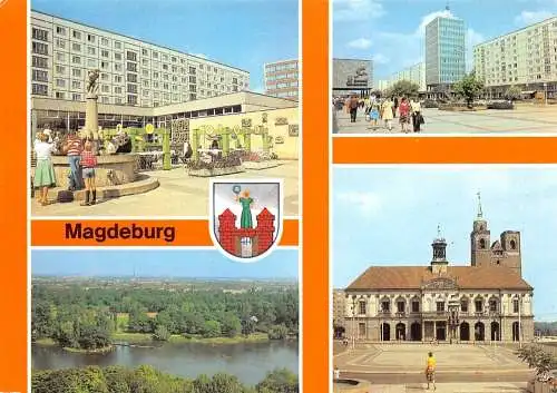 Magdeburg Mehrbildkarte Teilansichten ngl 173124