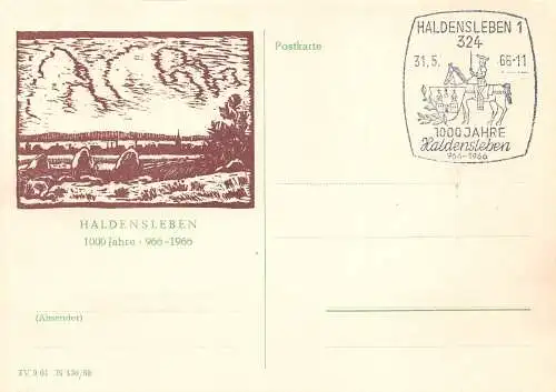 Haldersleben 1000 Jahre Postkarte ngl1966 173.179