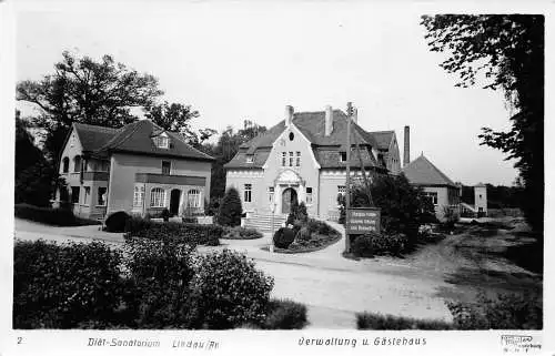 Lindau (Kr. Zerbst) Diät-Sanatorium Verwaltung gl1956 173.253