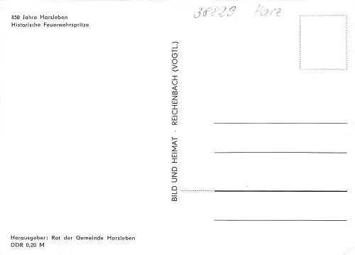 Harsleben 800 Jahre Historische Feuerwehrspritze ngl 173.373