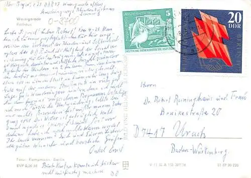 Wernigerode (Harz) Rathaus gl1977 173.489