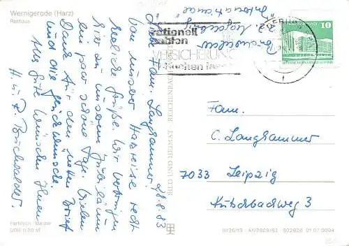 Wernigerode (Harz) Rathaus gl1983 173.488