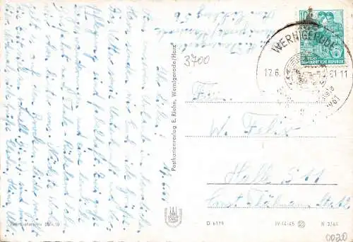 Wernigerode (Harz) Schloss Feudalmuseum gl1961 173.510