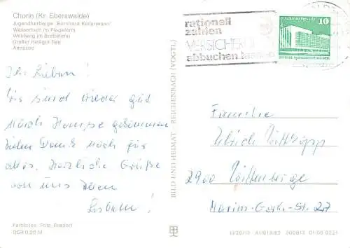 Chorin Mehrbildkarte Wanderziele gl1988 173.511