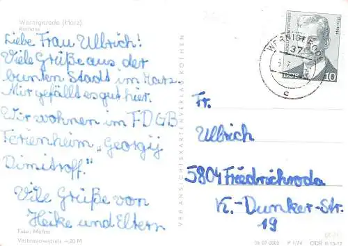 Wernigerode (Harz) Rathaus gl 173.507