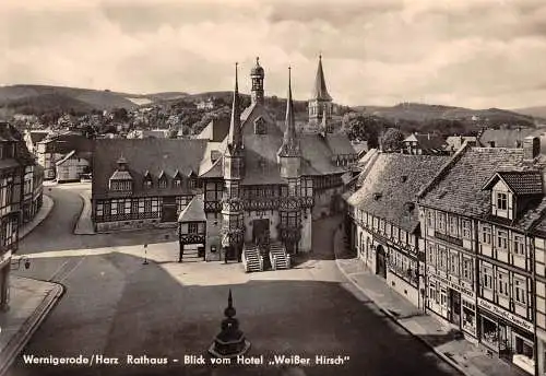 Wernigerode (Harz) Rathaus Blick vom Hotel Weisser Hirsch gl 173.506
