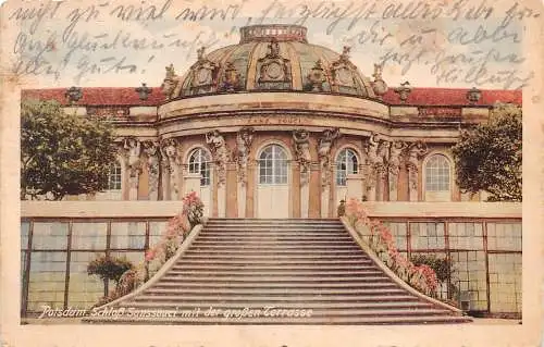 Potsdam Schloß Sanssouci mit der großen Terrasse gl1938 173.550