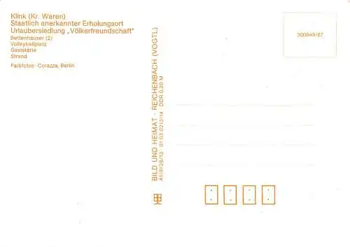 Klink/Waren FDGB Urlaubersiedlung Völkerfreundschaft ngl 173.610