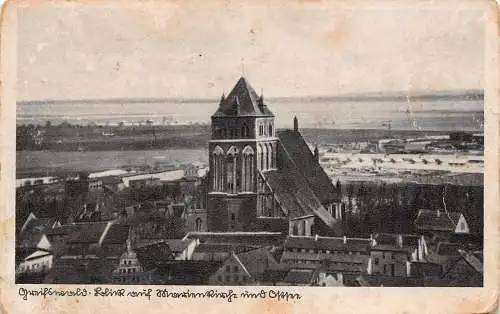 Greifswald Blick auf die Marienkirche und Ostsee ngl 173.611