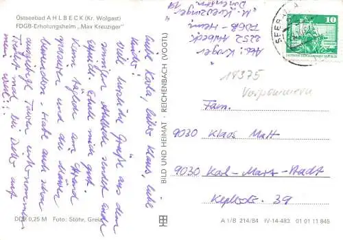Ahlbeck FDGB Erholungsheim "Max Kreuziger" gl1984 173.618