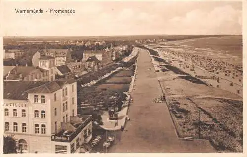 Rostock-Warnemünde Blick zum Strand und Promenade gl1929 173.714