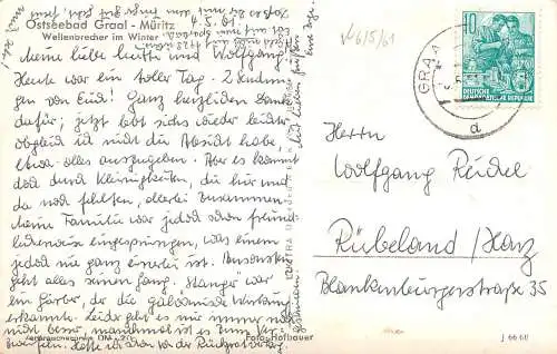 Graal-Müritz Wellenbrecher im Winter gl1961 173.751