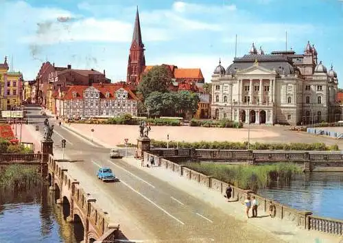 Schwerin Dom und Theater gl1975 174.032