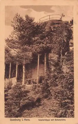 Ilsenburg (Harz) Westerklippe mit Schutzhütte ngl 174.101