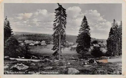 Schierke (Harz) Blick auf Oberschierke gl1954 174.132