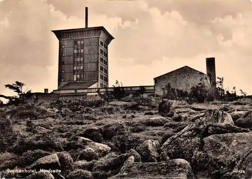 Brocken Harz Brockenhotel Nordseite gl1957 174.175
