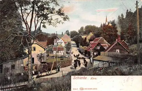 Schierke (Harz) Straßenpartie gl1907 174.179