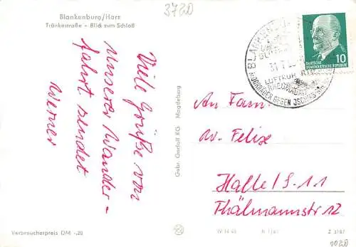 Blankenburg / Harz Tränkestraße gl1963 174.243