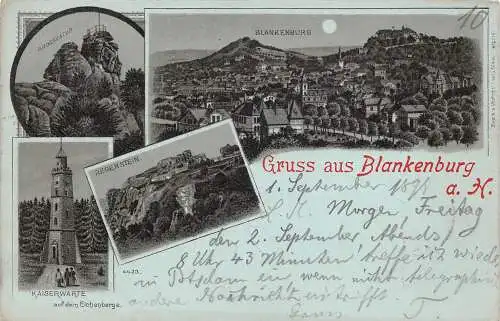 Blankenburg (Harz) Mondscheinlitho gl1898 174.270