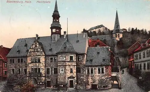 Blankenburg (Harz) - Marktplatz gl1908 174.256