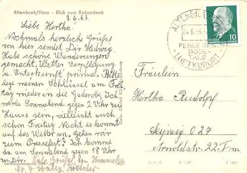 Altenbrak/Harz Blick zum Rolandseck gl1963 174.287