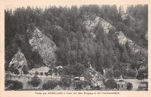Rübeland Bodetal Partie mit Eingang Hermannshöhe ngl 174.342