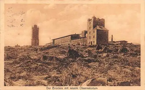 Brocken (Harz) mit neuem Observatorium gl1919 174.344