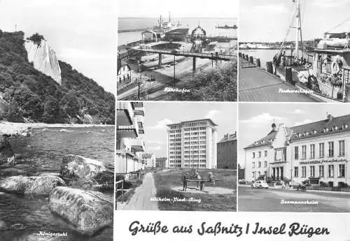 Saßnitz (Rügen) Teilansichten Mehrbildkarte gl1985 174.447