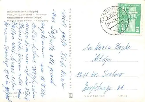 Saßnitz (Rügen) MITROPA-Rügen-Hotel Restaurant gl1973 174.448