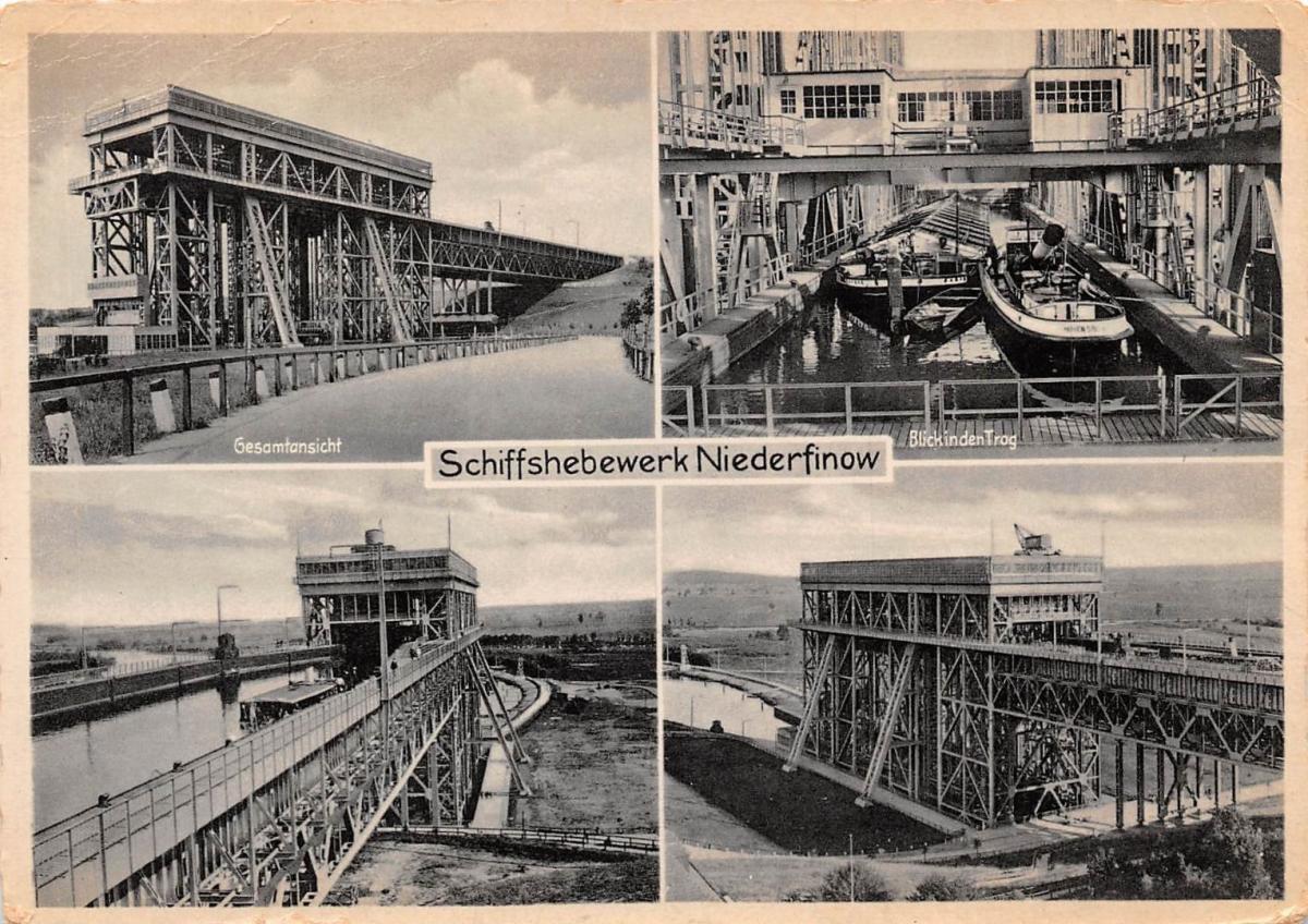 Foto-Ansichtskarte Schiffshebewerk Niederfinow: Manuskript / Papierantiquität | Bartko-Reher