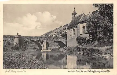 Bad Mergentheim Tauberbrücke mit Wolfgangskapelle ngl 174.543